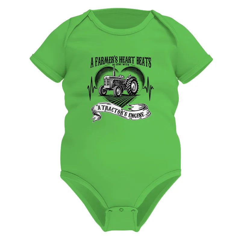 Image of A Farmer’s Heart Beats A Tractor’s Engine - Infant Fine Jersey Bodysuit