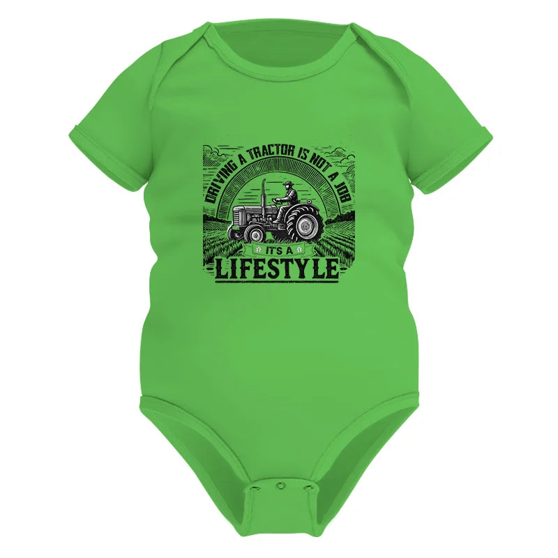 Image of Driving A Tractor Not A Job A Lifestyle - Infant Fine Jersey Bodysuit