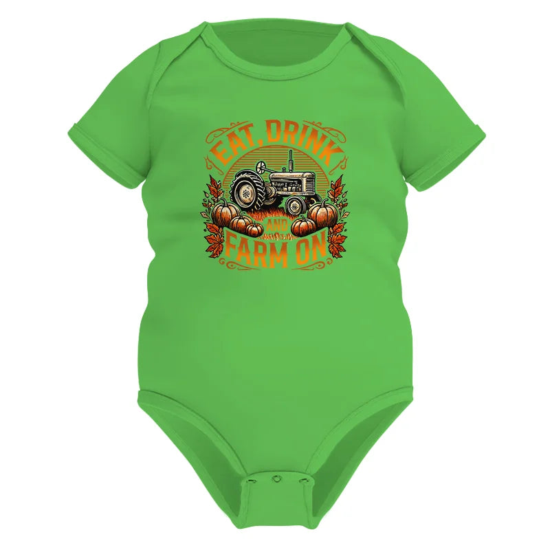 Eat Drink and Farm On 2 - Infant Fine Jersey Bodysuit