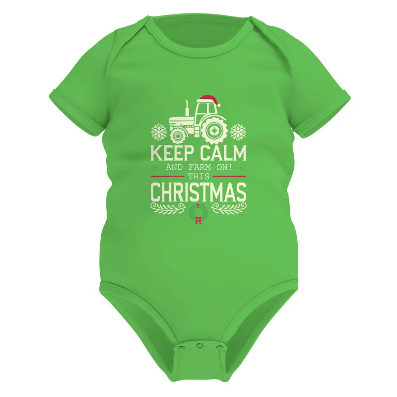 Image of Keep Calm And Farm On! This Christmas - Infant Fine Jersey Bodysuit