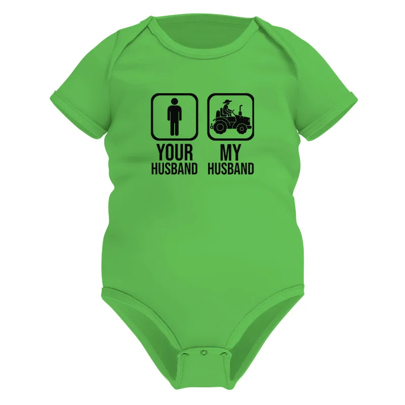 My Husband Is Cooler Than Yours Funny Farm Tractor 2 - Infant Fine Jersey Bodysuit