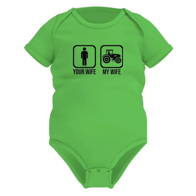 My Wife Is Cooler Than Yours Funny Farm Tractor 2 - Infant Fine Jersey Bodysuit