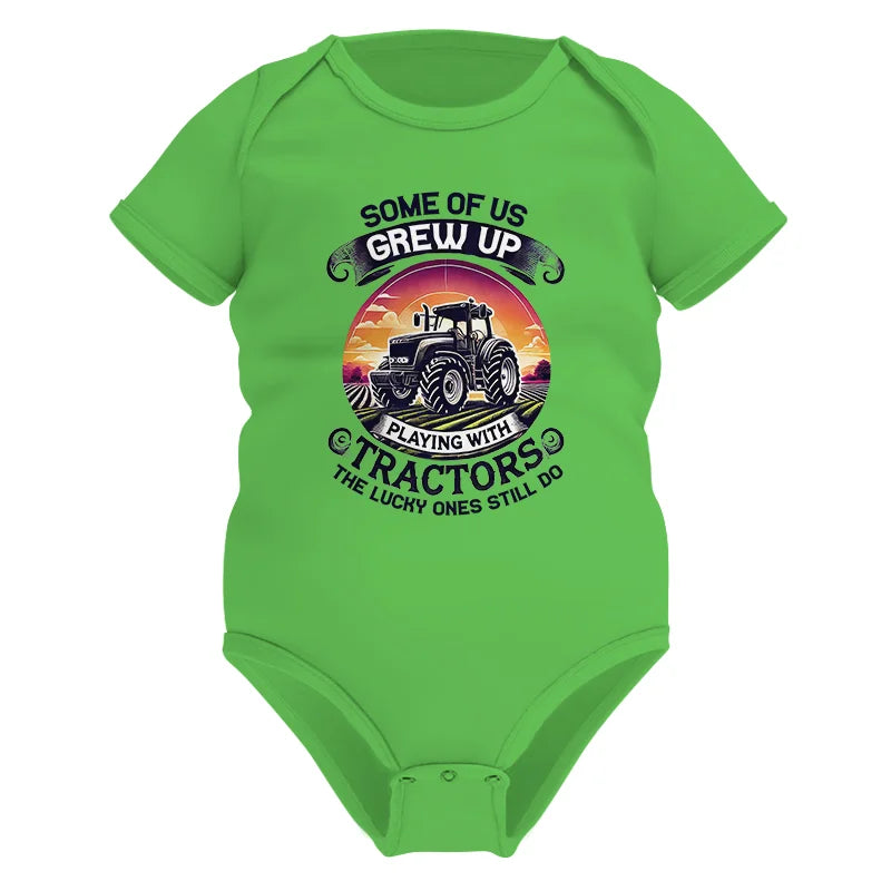 Some Of Us Grew Up Playing With Tractors 4 - Infant Fine Jersey Bodysuit