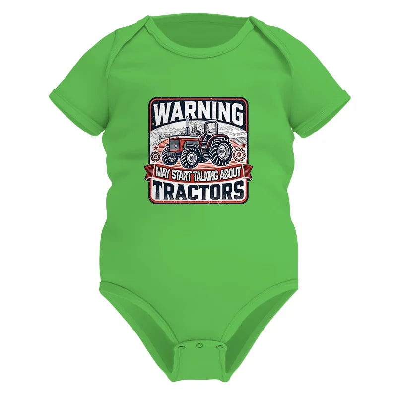 Warning May Start Talking About Tractors - Infant Fine Jersey Bodysuit