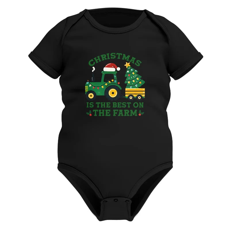 Image of Christmas Is The Best On The Farm - Infant Fine Jersey Bodysuit