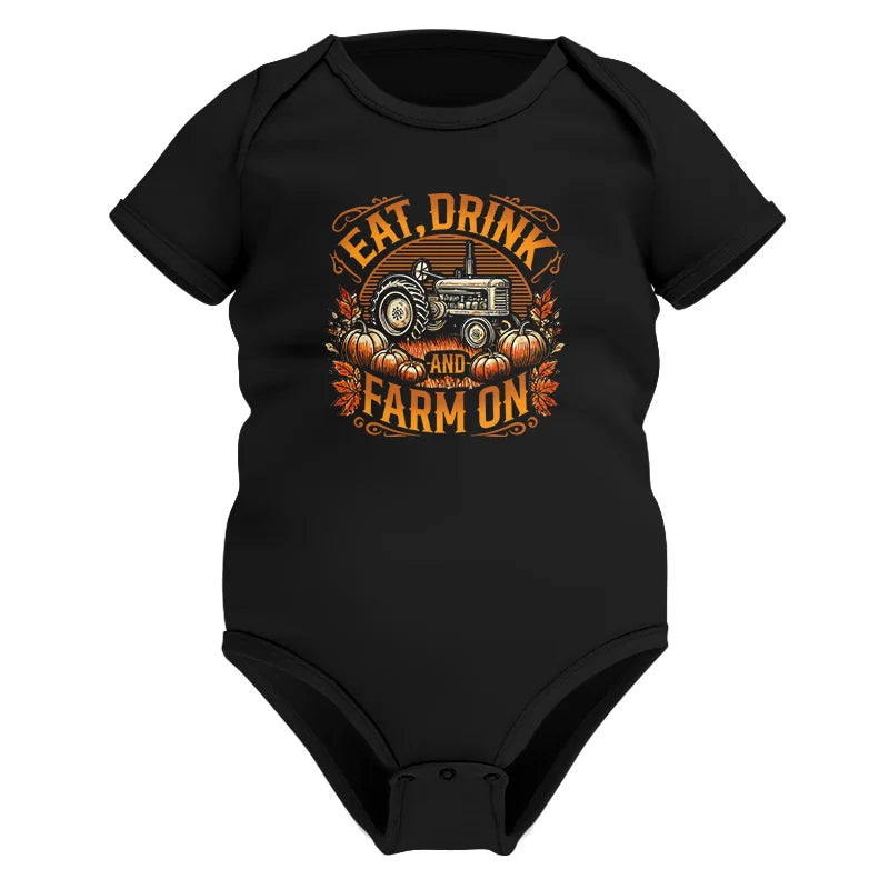 Eat Drink and Farm On 2 - Infant Fine Jersey Bodysuit