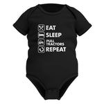 Eat Sleep Pull Tractors Repeat - Infant Fine Jersey Bodysuit