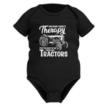 Funny Farmer Therapy Vintage Tractor Lover - Infant Fine Jersey Bodysuit