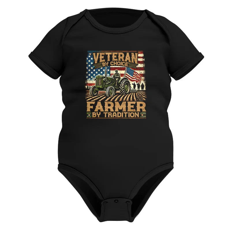 Image of Veteran Farmer Veteran By Choice_Farmer By Tradition - Infant Fine Jersey Bodysuit