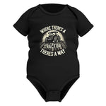 Where There's A Tractor There's A Way 3 - Infant Fine Jersey Bodysuit