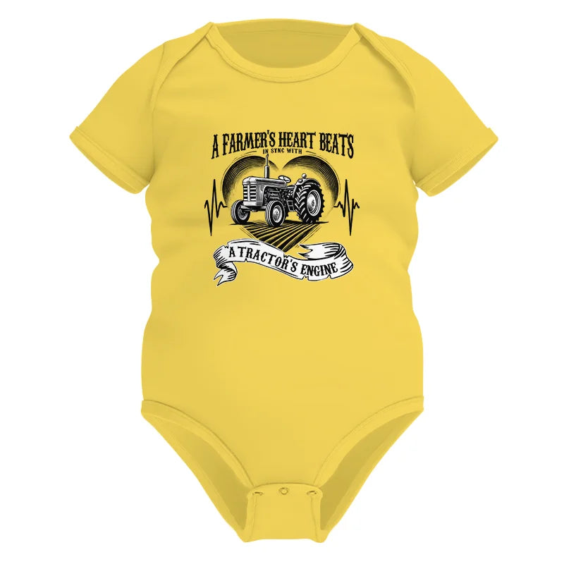 Image of A Farmer’s Heart Beats A Tractor’s Engine - Infant Fine Jersey Bodysuit