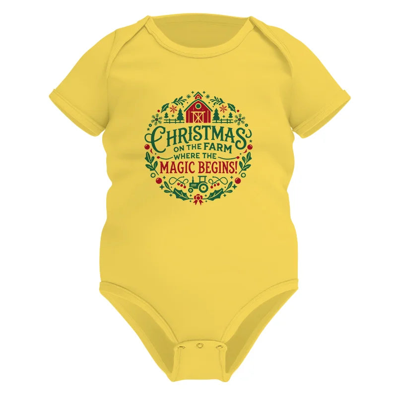 Image of Christmas on the Farm Where the Magic Begins! 2 - Infant Fine Jersey Bodysuit