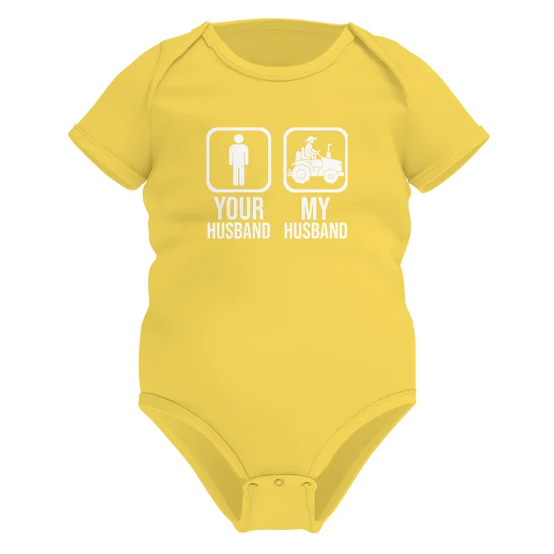 My Husband Is Cooler Than Yours Funny Farm Tractor 1 - Infant Fine Jersey Bodysuit