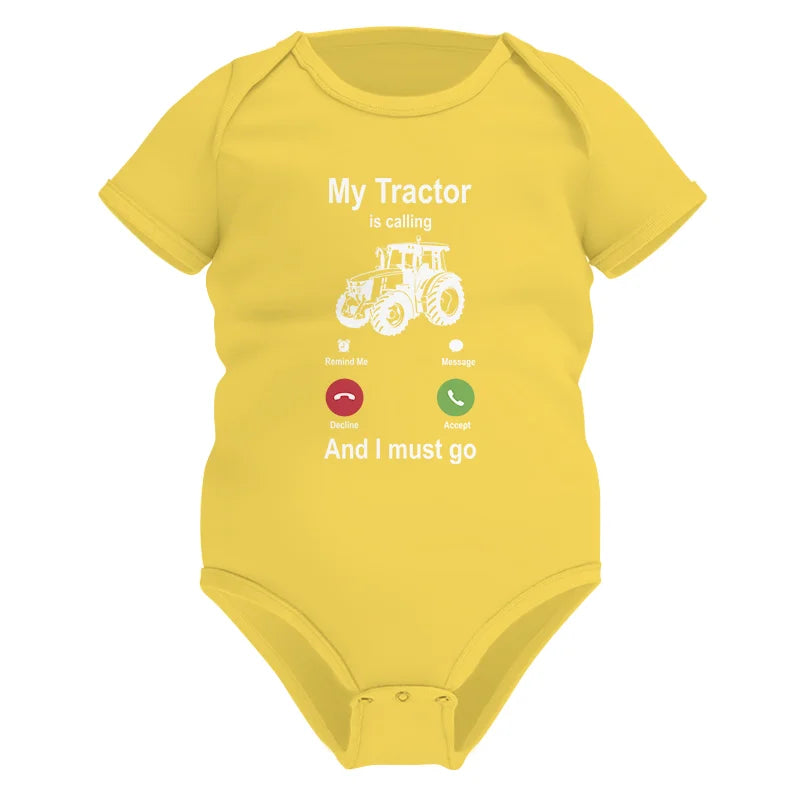 Image of My Tractor Is Calling - Infant Fine Jersey Bodysuit