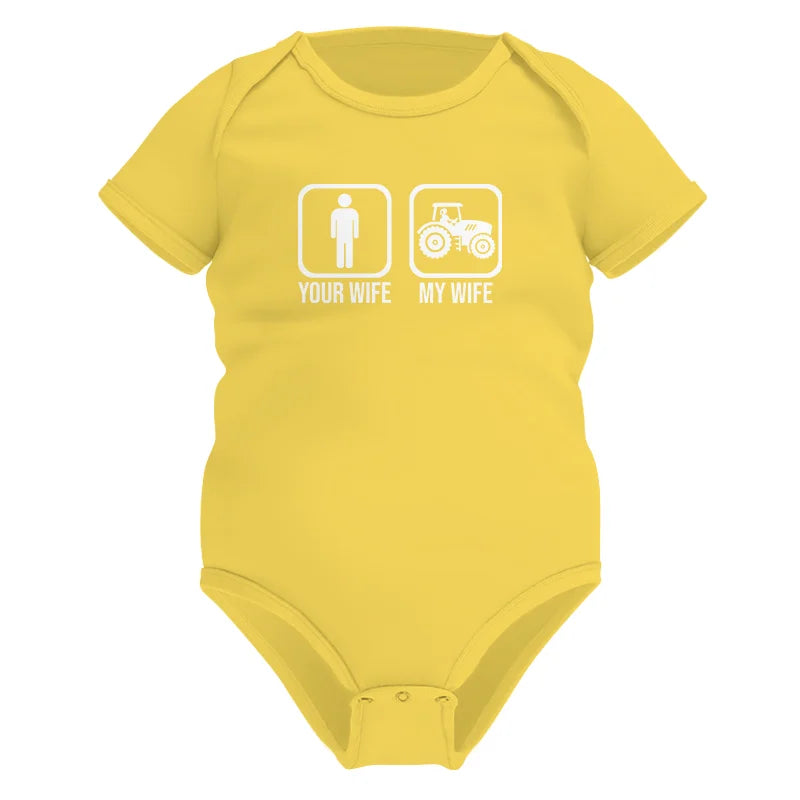 My Wife Is Cooler Than Yours Funny Farm Tractor 1 - Infant Fine Jersey Bodysuit