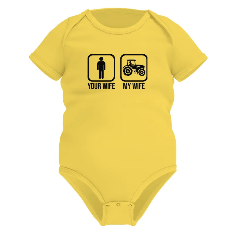 My Wife Is Cooler Than Yours Funny Farm Tractor 2 - Infant Fine Jersey Bodysuit