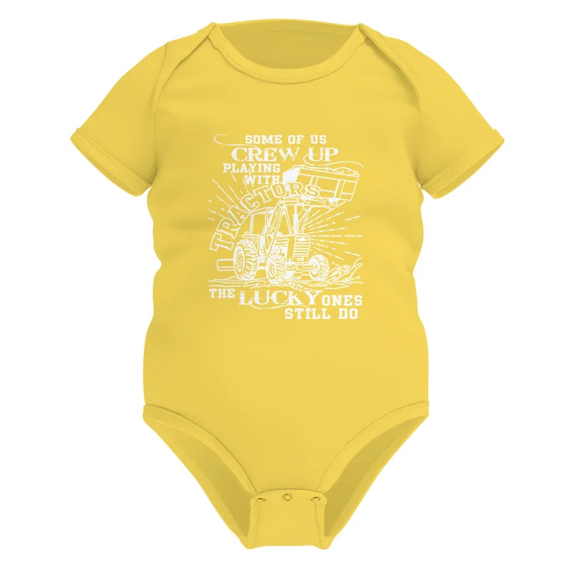 Some Of Us Grew Up Playing With Tractors 1 - Infant Fine Jersey Bodysuit