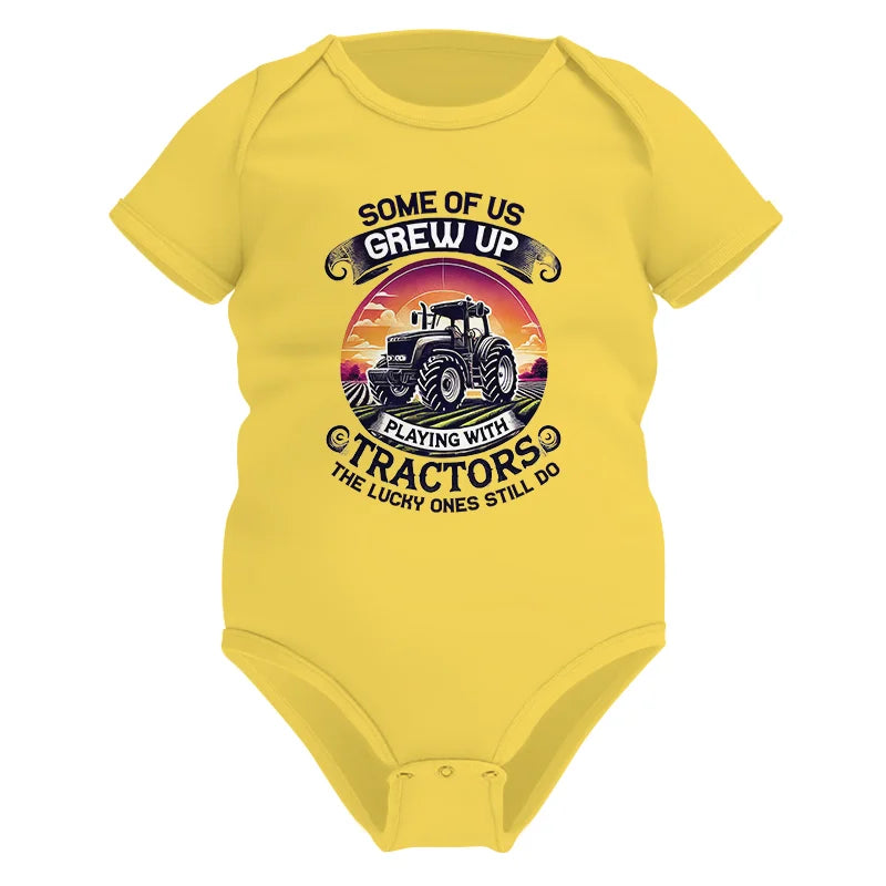 Some Of Us Grew Up Playing With Tractors 4 - Infant Fine Jersey Bodysuit