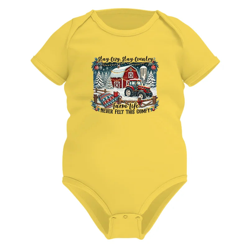 Stay Cozy_Stay Country_Farm Life Never Felt This Comfy 3 - Infant Fine Jersey Bodysuit