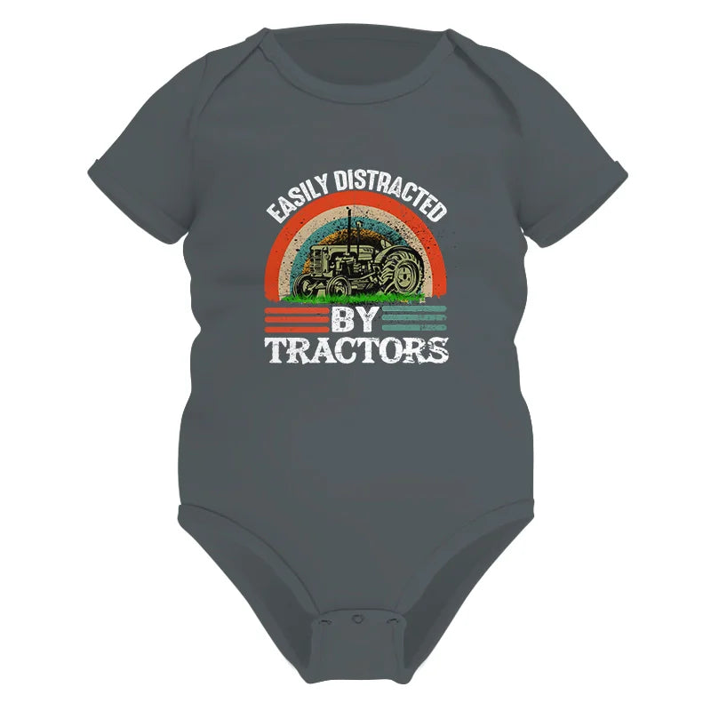 Easily Distracted By Tractors - Infant Fine Jersey Bodysuit