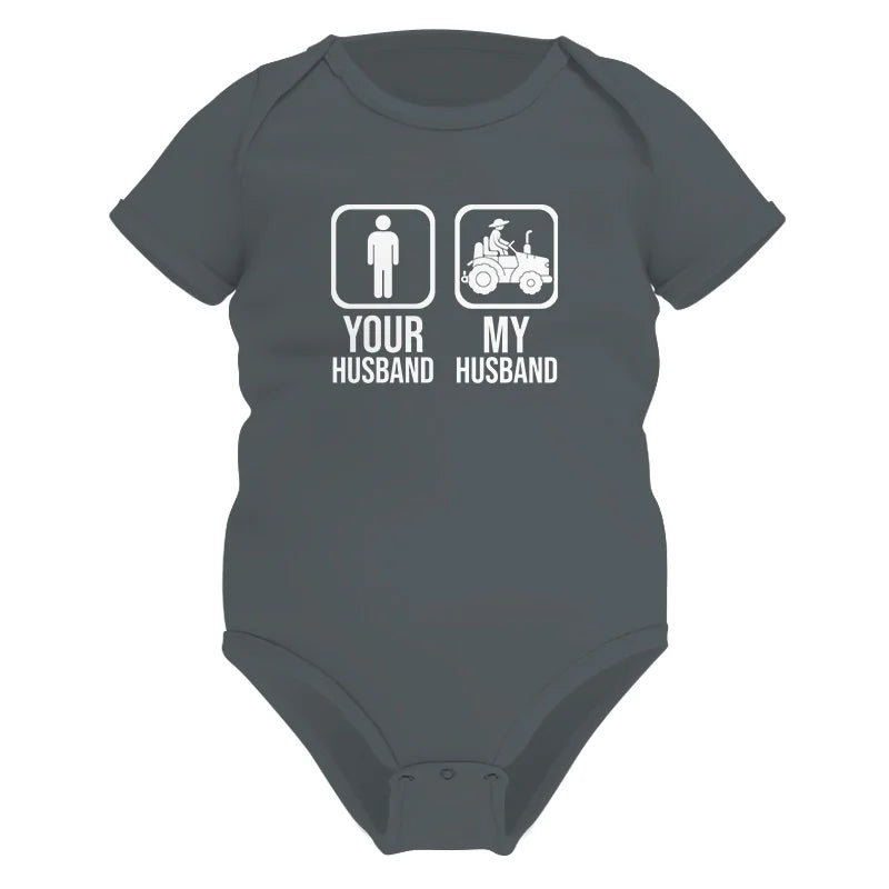 My Husband Is Cooler Than Yours Funny Farm Tractor 1 - Infant Fine Jersey Bodysuit