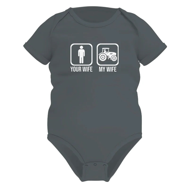 My Wife Is Cooler Than Yours Funny Farm Tractor 1 - Infant Fine Jersey Bodysuit