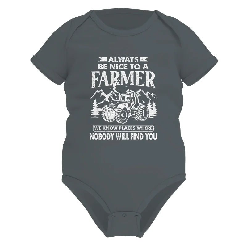 Nice Farmer Funny Tractor Rancher Farming - Infant Fine Jersey Bodysuit