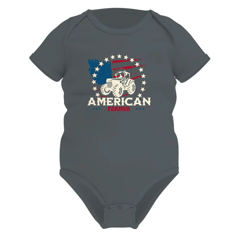 Proud To Be An American Farmer Citizen Veteran - Infant Fine Jersey Bodysuit