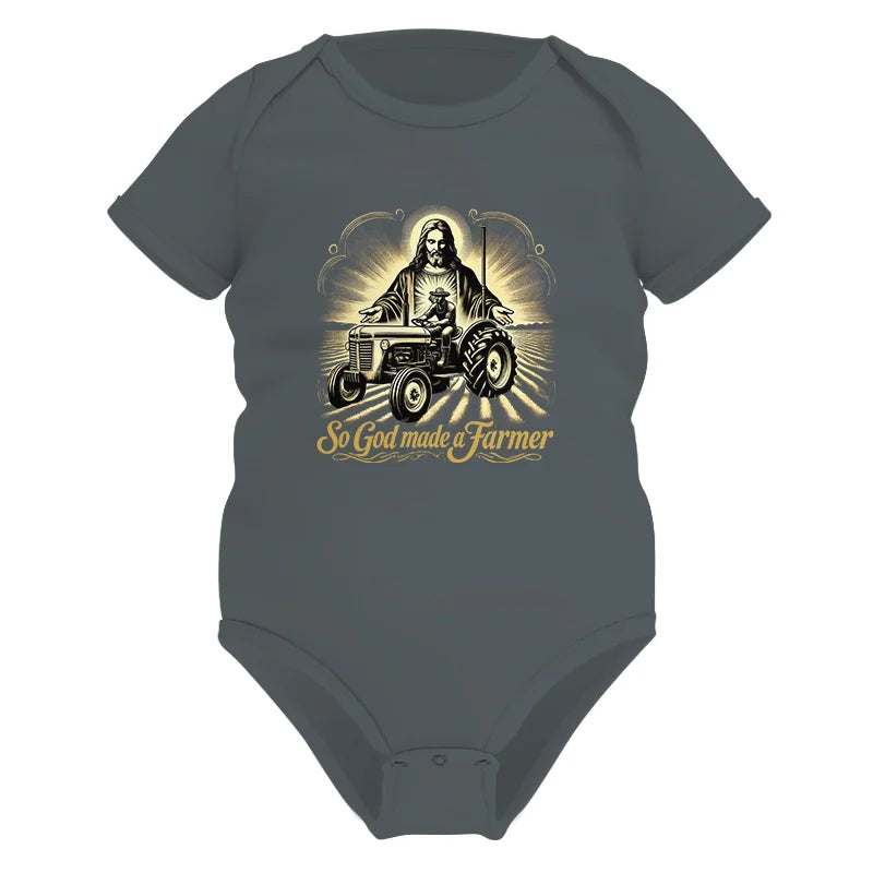 Image of So God Made A Farmer 2 - Infant Fine Jersey Bodysuit