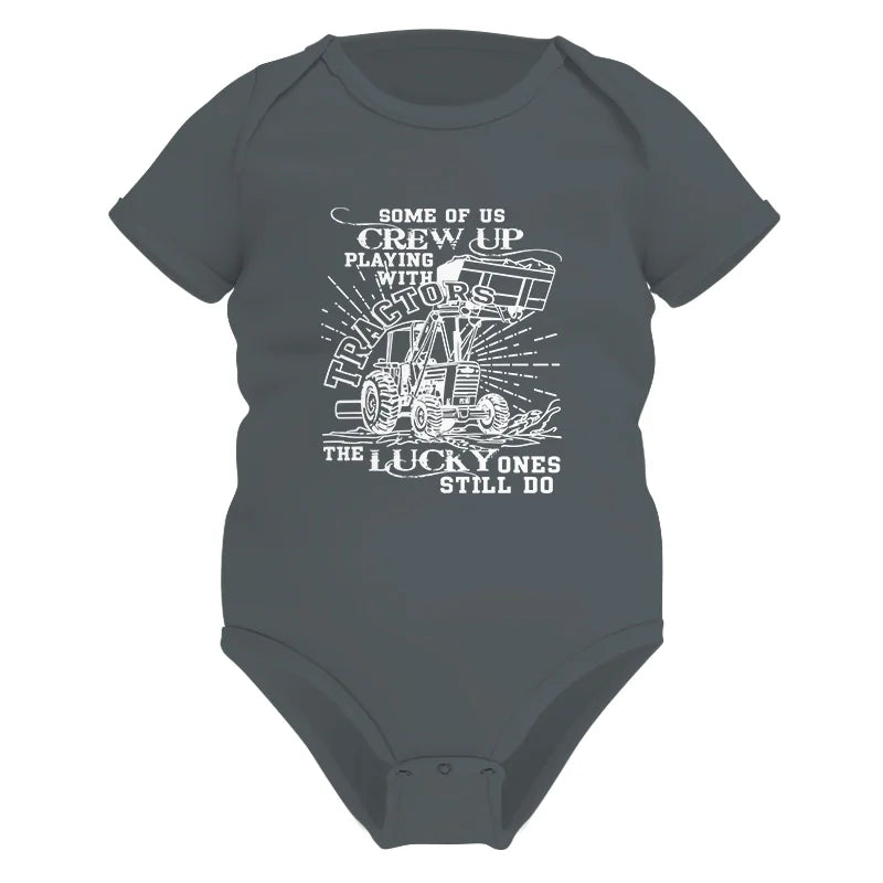 Some Of Us Grew Up Playing With Tractors 1 - Infant Fine Jersey Bodysuit