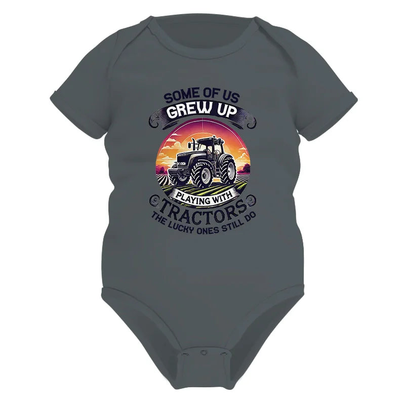 Some Of Us Grew Up Playing With Tractors 4 - Infant Fine Jersey Bodysuit