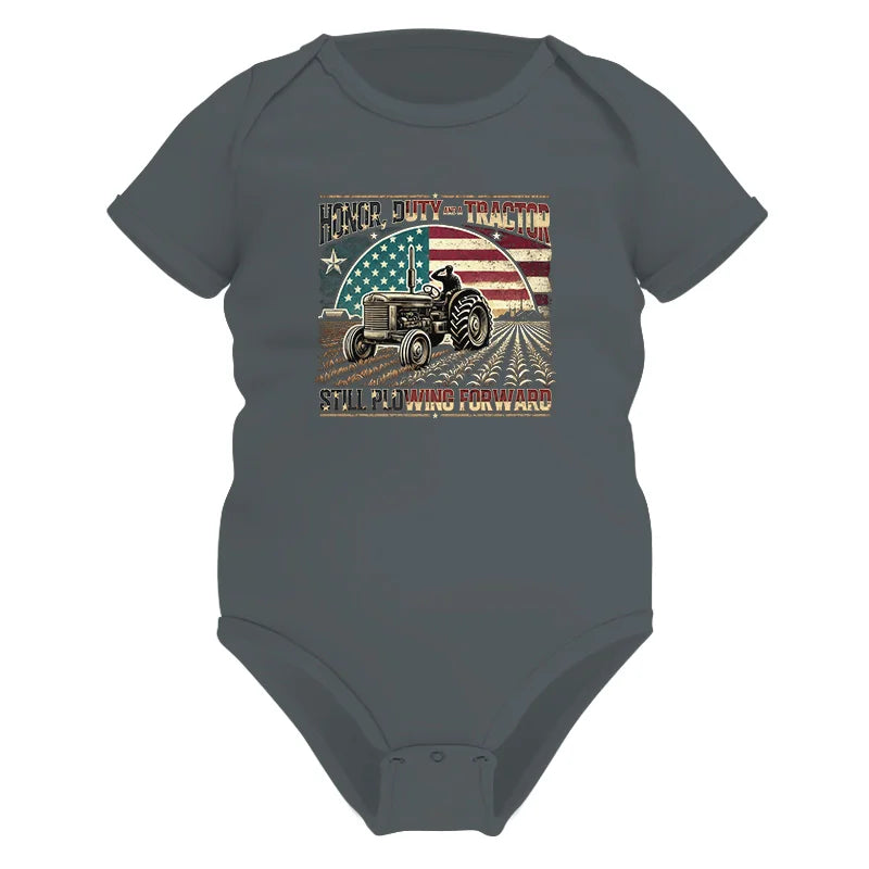 Veteran Farmer Honor Duty And A Tractor 1 - Infant Fine Jersey Bodysuit