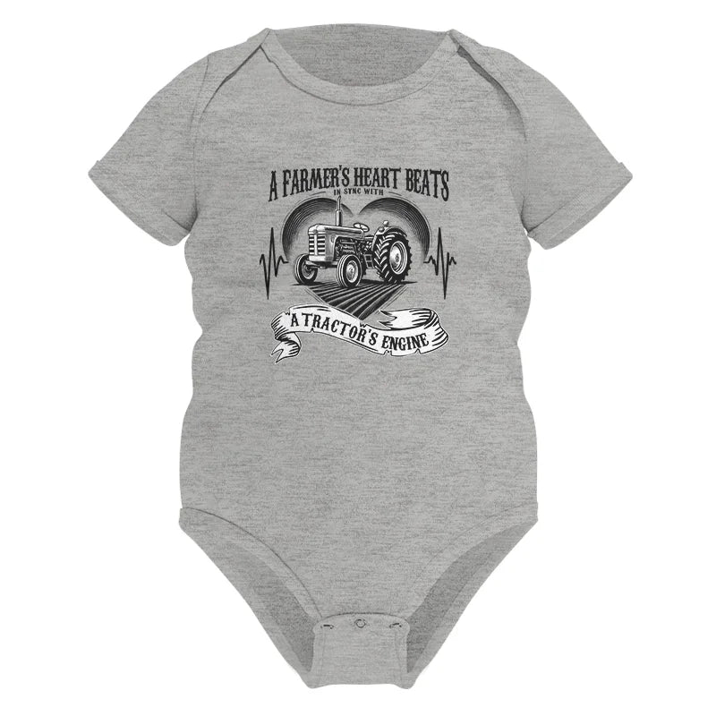 Image of A Farmer’s Heart Beats A Tractor’s Engine - Infant Fine Jersey Bodysuit