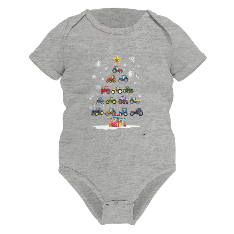 Image of Christmas Tractor Tree - Infant Fine Jersey Bodysuit