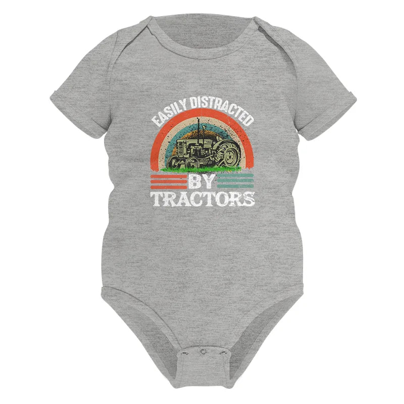 Image of Easily Distracted By Tractors - Infant Fine Jersey Bodysuit