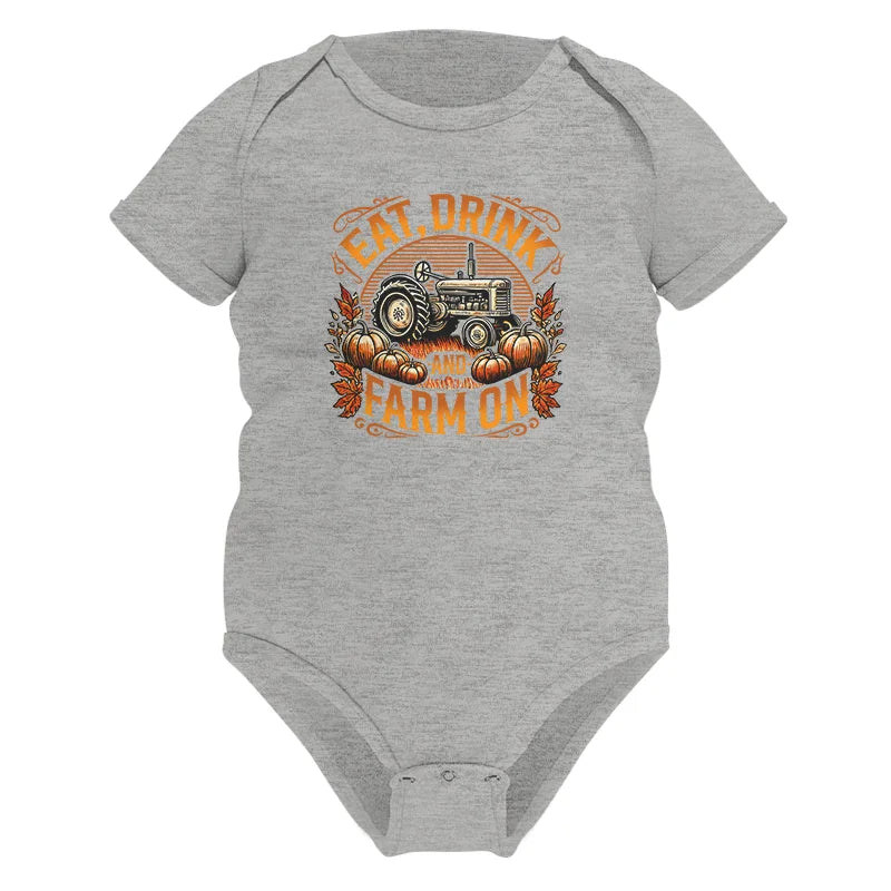 Eat Drink and Farm On 2 - Infant Fine Jersey Bodysuit