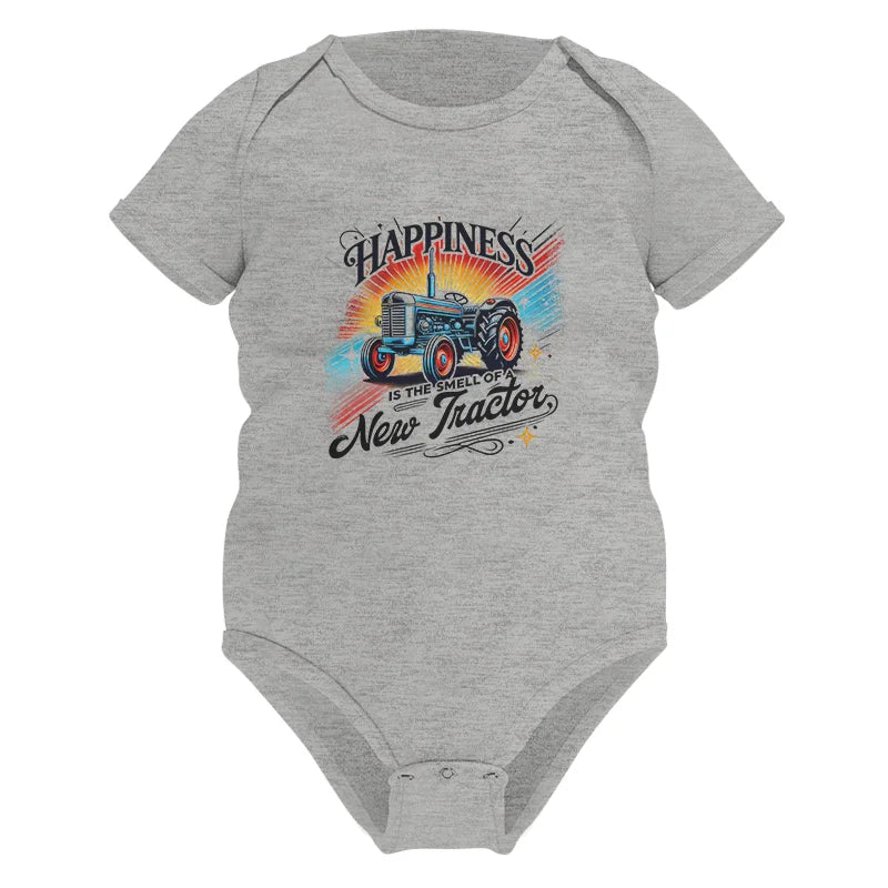 Image of Happiness Is The Smell Of A New Tractor - Infant Fine Jersey Bodysuit