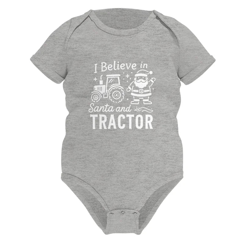 I Believe In Santa And Tractor - Infant Fine Jersey Bodysuit