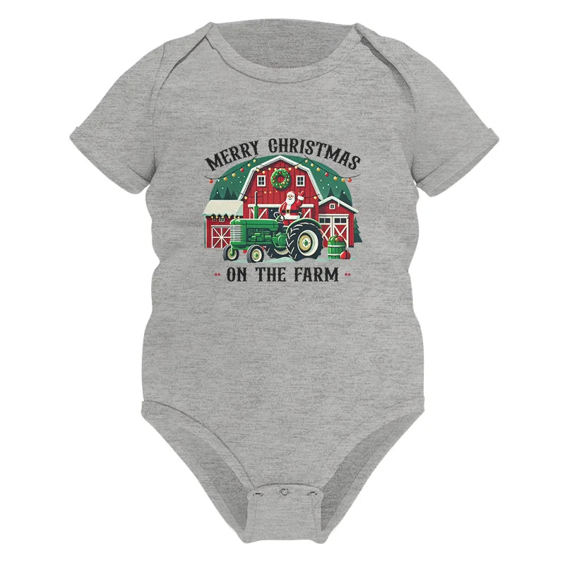 Image of Merry Christmas On The Farm 1 - Infant Fine Jersey Bodysuit