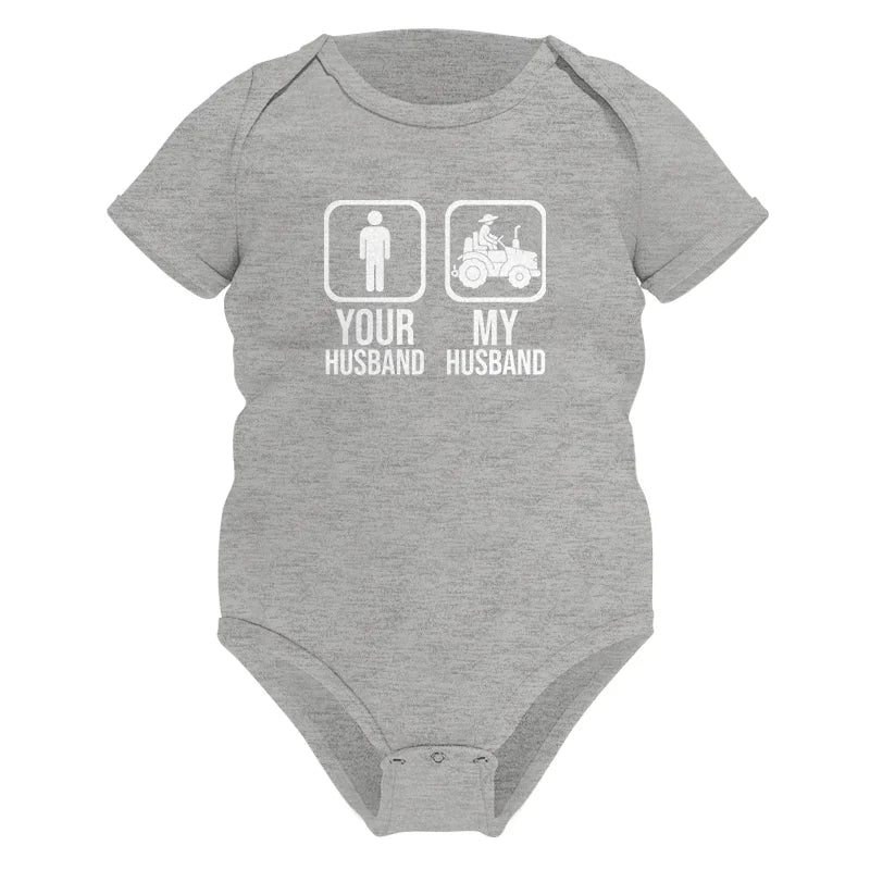 My Husband Is Cooler Than Yours Funny Farm Tractor 1 - Infant Fine Jersey Bodysuit