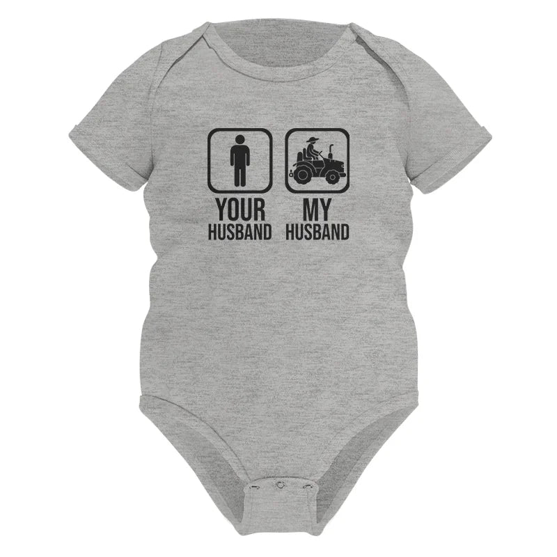 My Husband Is Cooler Than Yours Funny Farm Tractor 2 - Infant Fine Jersey Bodysuit