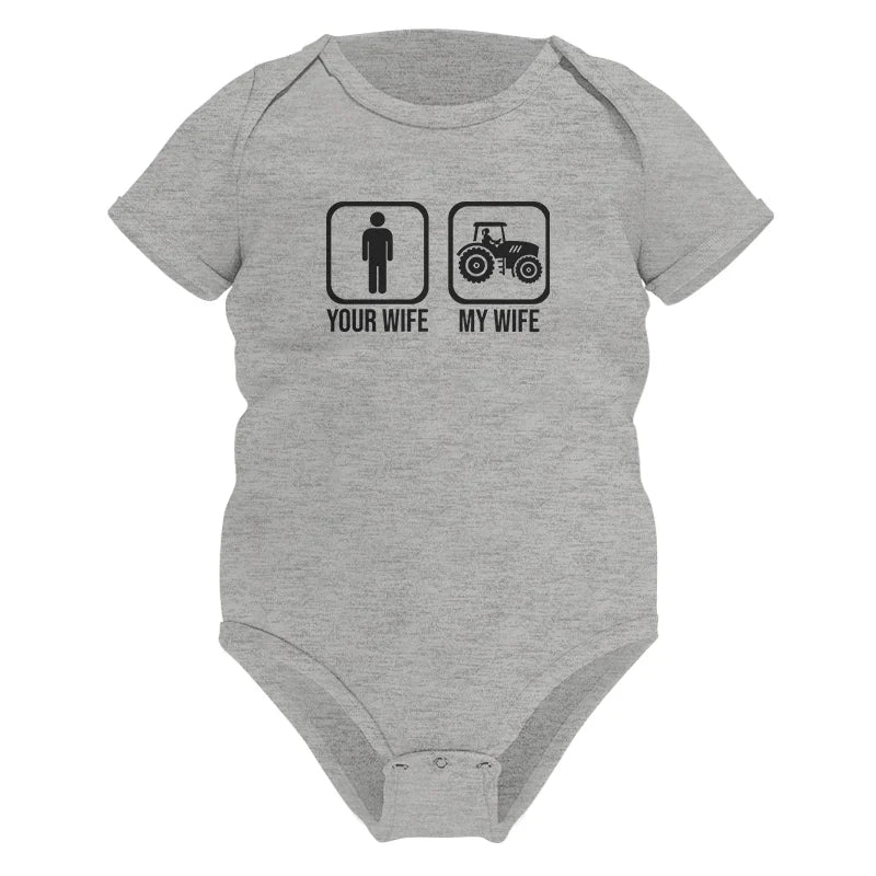 My Wife Is Cooler Than Yours Funny Farm Tractor 2 - Infant Fine Jersey Bodysuit