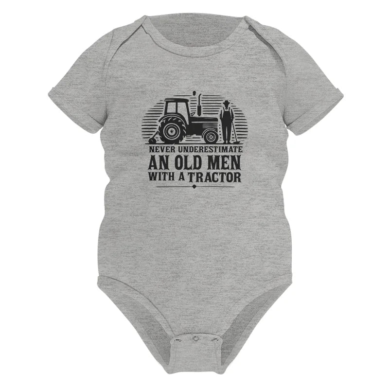 Never Underestimate An Old Men With A Tractor - Infant Fine Jersey Bodysuit