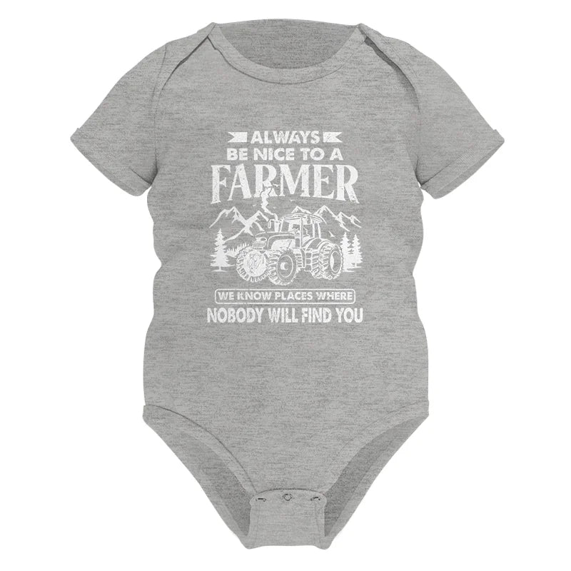 Nice Farmer Funny Tractor Rancher Farming - Infant Fine Jersey Bodysuit