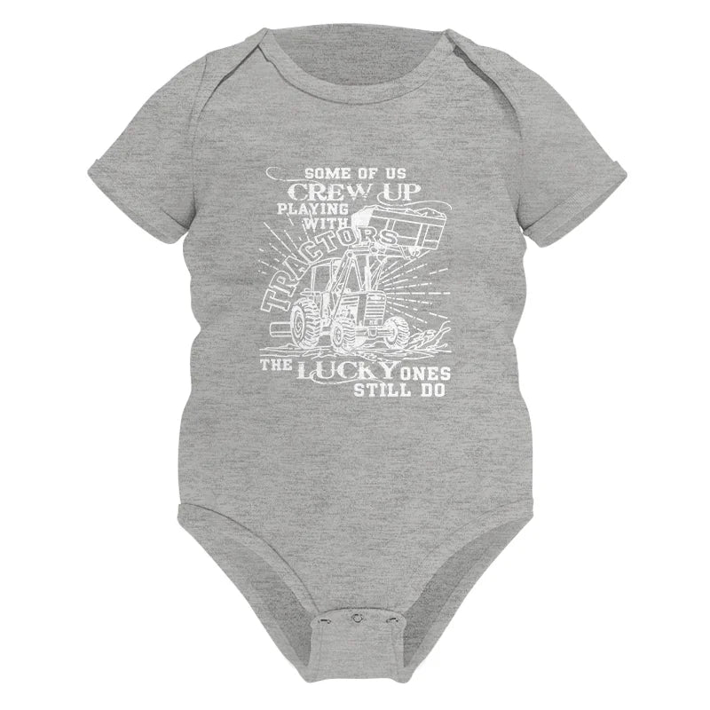 Some Of Us Grew Up Playing With Tractors 1 - Infant Fine Jersey Bodysuit