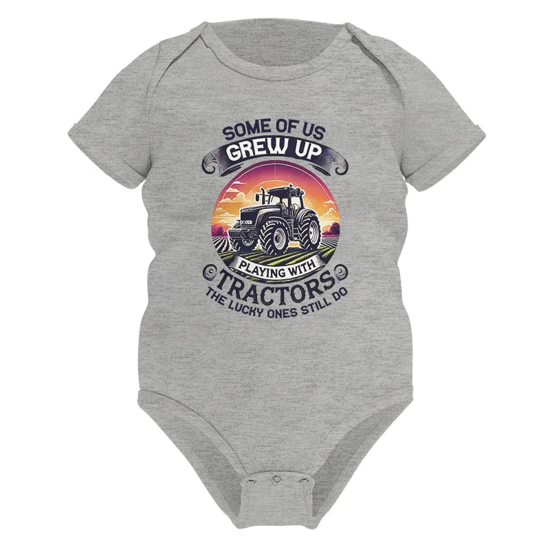 Some Of Us Grew Up Playing With Tractors 4 - Infant Fine Jersey Bodysuit