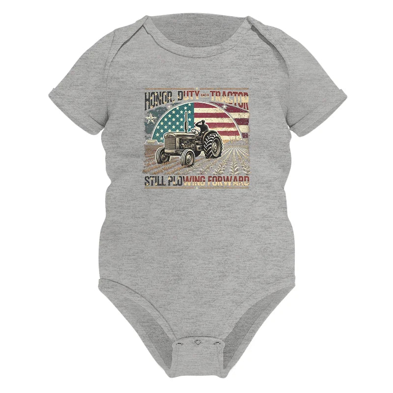 Veteran Farmer Honor Duty And A Tractor 1 - Infant Fine Jersey Bodysuit