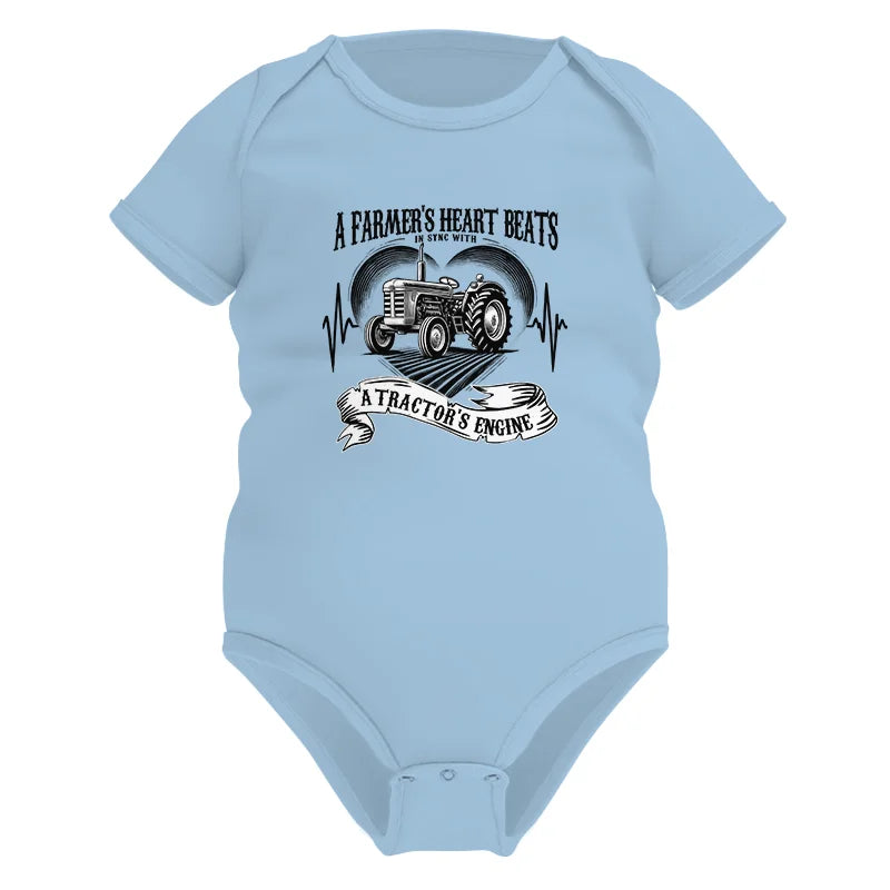 A Farmer’s Heart Beats A Tractor’s Engine - Infant Fine Jersey Bodysuit