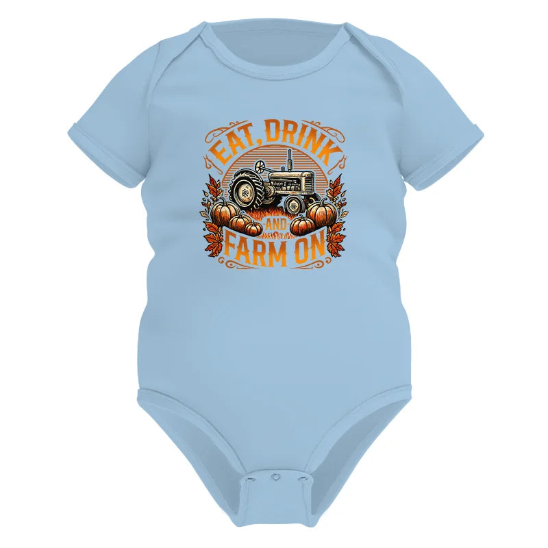 Eat Drink and Farm On 2 - Infant Fine Jersey Bodysuit