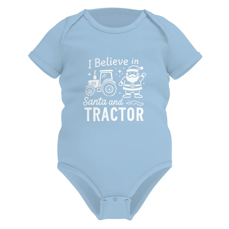 I Believe In Santa And Tractor - Infant Fine Jersey Bodysuit